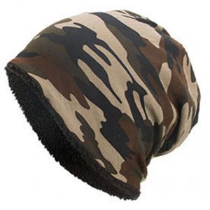 Winter Warm Knitting  Beanie Hat Men's Slouchy Camouflage Beanie Unisex Winter Warm Cotton Camo Knitted Ski Caps Outdoor Warm