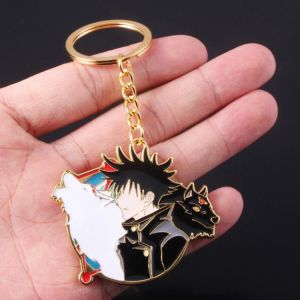 Anime Jujutsu Kaisen Fushiguro Megumi Keychain Cool Cartoon Figure Gojo Satoru Pendant Key Chain for Women Men Keyring Jewelry