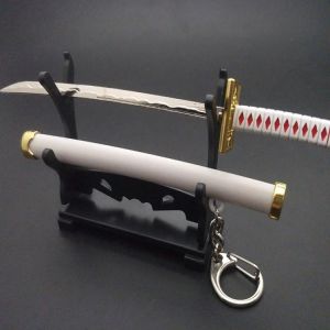 Anime Keychain Roronoa Zoro Samurai Sword Metal Key Ring Scabbard Keyring Katana Buckle Key Chain Unisex Jewelry Gifts