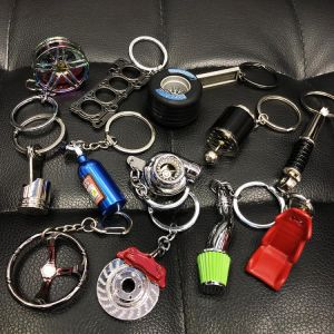[CX] Turbo Keychain Black Rim Key Metal With Brake Disc Wheel Automotive Accessories seat keychain car stormbreaker