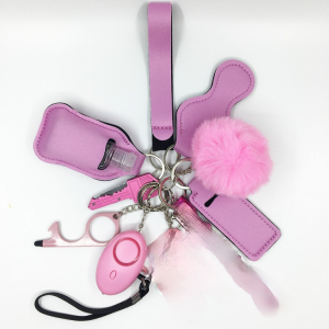 2021 Women Alarm Personal Keychain Set Self Defense Alarm Keychain Security Self Protection Security Alarm Key Ring For Girls