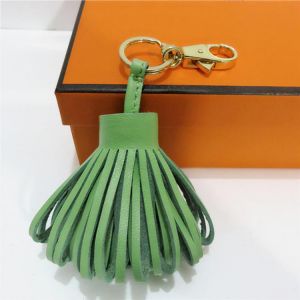 Brand luxury Designer Keychain Leather Tassel Mother Daughter Keyring Car Key Chains Keyholder Women Bag Charm Porte Clef Gift
