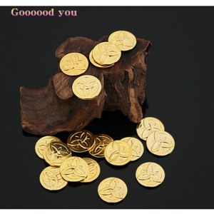 Gold Plated Mora Coin Model Genshin Impact Game Coins Art Collection Gifts Physical Commenmorative for Fans Friends Gift Whosale