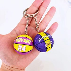 Creative Mini Basketball Model Keychain Sports Fans Championship Trophy Souvenir Pendant Automobile Decoration Collection Gifts