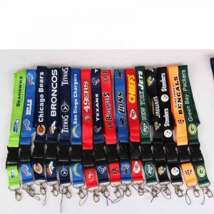 Football Rugby Team Logo Keychain Lanyard Club Badge Key Work Permit/mobile Phone Lanyard Buckle Lanyard Sport Fan Fitness Lover
