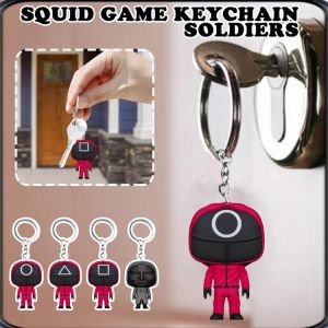 Squid Game Keychain Pendant Cosplay 이정재 Lee Jung Jae Same Style Keychain Squid Game Mask Character Keychain Gift ROUND SIX