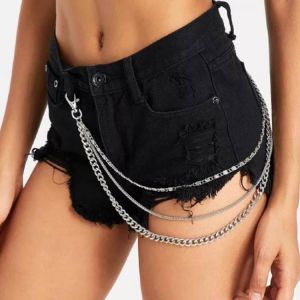 Punk Keychains Chain Belt Keychain for Women Best Friend Metal Wallet Hipster Key Chain Pant Keyring Hip Hop Fashion Jewelry
