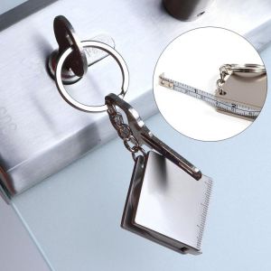 Mini Power Tape Measure Keychain 3m Retractable Ruler Steel Tape Measure Key Chain Pocket Measuring Tape Meter Inch Tailor Tool