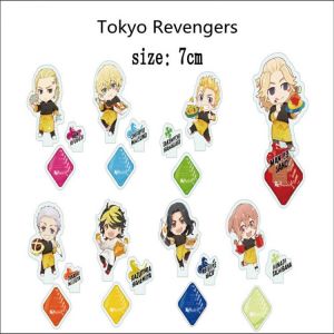 Hot Anime Tokyo Revengers Q Version Acrylic Figure Stand Manjiro Ken Takemichi Hinata Atsushi Model Plate Fans Collection Props