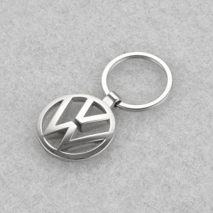 1pc 3D Hollow long chain car keychain for Vw badge metal motorcycle keyring boyfriend classic gift pendant car-styling key rings
