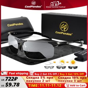 2021 Aluminum Rimless Photochromic Sunglasses Men Polarized Day Night Driving Glasses Chameleon Anti-Glare gafas de sol hombre