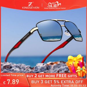 KINGSEVEN Aluminum Men's Sunglasses Polarized Lens Brand Design Temples Sun glasses Coating Mirror Glasses Oculos de sol 7719