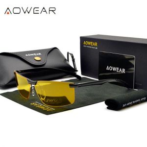 Men's Night Vision Goggles Glasses HD Sight Night Driving Glasses Men Polarized Yellow Sunglasses for Driver Oculos Gafas de 