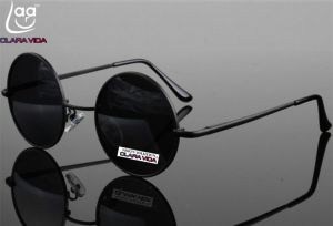 =CLARA VIDA= High-grade Aluminum Magnesium Alloy Retro Round Mens Womens Polarized Sunglasses Tac Enhanced Polarised Sun glasses