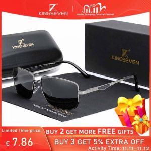 KINGSEVEN 2021 Brand Classic Square Polarized Sunglasses Men's Driving Male Sun Glasses Eyewear UV Blocking Oculos N7906