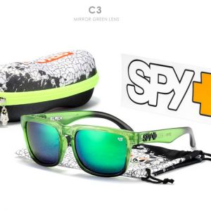 High Quality  HELM Polarized Brand Sunglasses for Men&Women Classic Square Unisex  Trendy Ken Block Sun Glasses Happy 43 Lense
