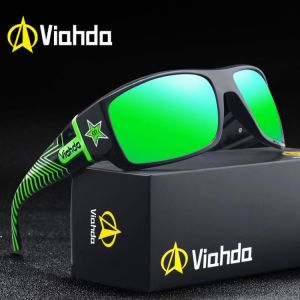 VIAHDA DESIGN Men Classic Polarized Sunglasses Male Sport Fishing Shades Eyewear UV400 Protection