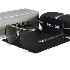 POLICE P758 Men's Sunglasses Classic Polarized Glasses Brand Designer Men Driving Retro Sun Glass UV400 Occhiali Da Sole 2021