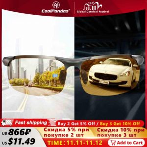 Aluminum Magnesium Photochromic Sunglasses Polarized Night Vision Glasses Men Oculos Driver Yellow Driving Glasses gafas de sol