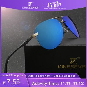 KINGSEVEN Aluminum Magnesium Polarized Sunglasses Men Driver Mirror Sun glasses Male Fishing Female Eyewear For Men