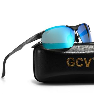 Genuine GCV Polarized Men Aluminum Sunglasses Driving Mirror Lens Male Sun Glasses Aviation Women For Eyewear Military