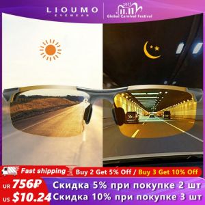 Top Anti-glare Day Night Vision Glasses For Driving Men Polarized Sunglasses Photochromic Driver Goggles Glasses zonnebril heren