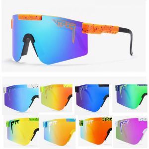 2021 NEW luxury BRAND Mirrored Green red blue lens pit viper Sunglasses polarized men sport goggle tr90 frame uv400 protection