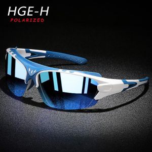 HGE-H New Polarized Sports Sunglasses for Men Driving Travel Fashion Sun Glasses Ultra light Half Frame UV400 Goggles N52