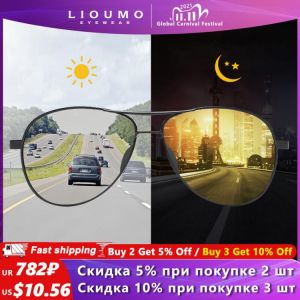 LIOUMO Aviation Sunglasses For Men Women Fashion Polarized Driving Glasses Photochromic Eyewear Anti-Glare lentes de sol hombre