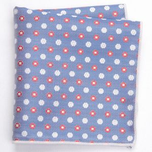 2019 fashion  blue red dot patterned pocket square with patterns handkerchief