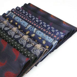 HUISHI Paisley Pocket Square Jacquard Floral Pocket Square Hanky Suits Mens Pocketsquare