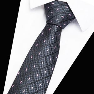 Luxury 7CM Men's  Print Pattern Ties for Men's Slim Neckties Polyester Jacquard Skinny Neck Tie Wedding Narrow Ties