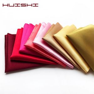 HUISHI Satin Handkerchief For Men Candy Color Mens Suits Pocket Pocket Square Business Chest Square Suit Napkin Solid Hankies