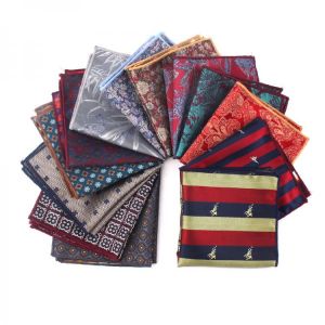 Fashion Jacquard Pocket Square For Men Women Chest Towel Hanky Gentlemen Hankies Men's Suits Handkerchief Floral Pocket Towel