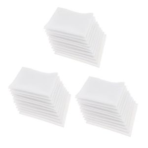 30x Cotton Handkerchiefs Men Women White Washable Pocket Square Hanky Hankie