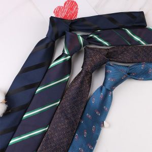 Men's 6cm Casual Striped Tie Fashion Red Blue Plaid Polyester Ties Business Necktie Suits Cravat Wedding Party Neckties Gift