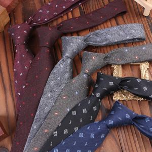 New Jacquard Necktie For Men Polyester Paisley Neck Tie for Wedding Business Suits 7 CM Skinny Ties Slim Men Tie Adult Gravatas