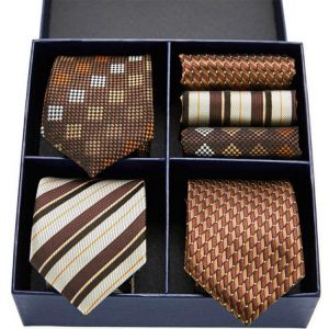 Vangise Silk Men's Tie Set Ties & Handkerchiefs  Set Men's Wedding Party Business Tie Set Fashion Necktie 7.5cm