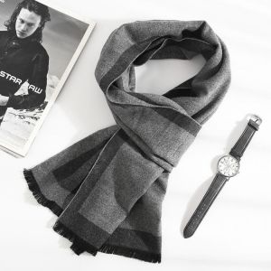 2020 new Fashion quality Scarves man Autumn winter Thick Warm cashmere Scarf Business long Wraps boy classic shawl free shipping
