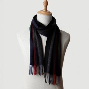 Men Scarf Striped Plaid Pure Cashmere Scarf Cashmere Factory Luxury Brand Warm Thick Soft Long Wool Shawl Pashmina Inner Mongol