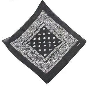 New Fashion Hip Hop 100% Cotton Bandana Square Scarf 55cm*55cm Black Red Paisley Headband Printed For Women/Men/Boys/Girls