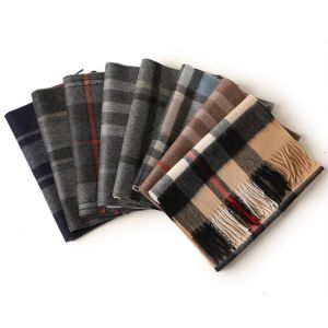 Winter Plaid Scarf Men Wool Warm Men Fashion Design Travel Scarves Men Winter WoolsThick Multifunction Adult Fashion Scarf  2021