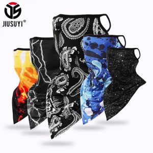 Triangle Bandana Half Face Scarves Hanging Ear Mask Scarf Ice Silk Neck Gaiter UV Sun Cover Smooth Breathable Headband Men Women