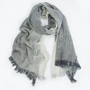 Spring Summer Cotton Blend Gradient Scarves Hijab Casual Male Scarves Crinkle Global Scarf Unisex Men Women Ombre Shawl