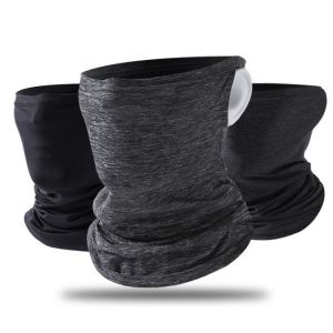Ice Silk Sheer Scarf Ear Loops Neck Gaiter UV Protection Bandana Cycling Face Mask Summer Sunscreen
