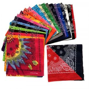 New Unisex Cotton Hip Hop Bandana Headwear Fashion Paisley Hair Band Scarf Neck Wrist Wrap Magic Square Scarves Handkerchief