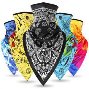 Triangle Bandana Half Face Scarves Hanging Ear Mask Ice Silk Neck UV Sun Cover Smooth Breathable Outdoor Headband Men Women