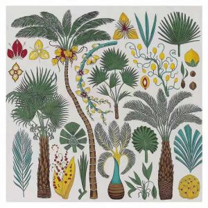 Luxury Brand Scarf New Design Sago Cycas Palm Tree Square Scarf Twill Silk Scarf 130cm Women Bandanna Scarves For Ladies Shawl
