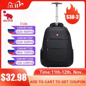 OIWAS Men's Trolley Backpack Business Travel Bag With Wheels Large Capacity Duffle Bags Laptop Luggage Backpacks For Women Te