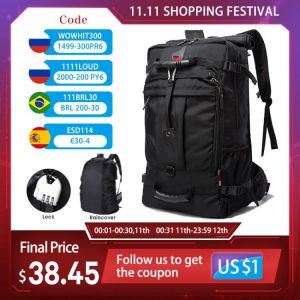 KAKA 50L Waterproof Travel Backpack Men Women Multifunction 17.3 Laptop Backpacks Male outdoor Luggage Bag mochilas Best quality